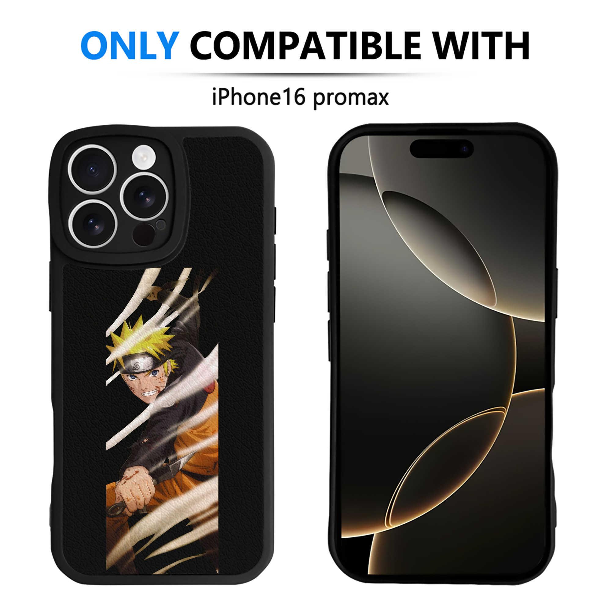 （画像用） NARUTO -ナルト- うずまき ナルト Uzumaki Naruto 【iPhone 16シリーズ対応】シリコンスマホケース（レザー調） 材質：シリコン